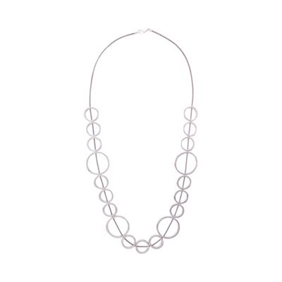 Silver aria ring necklace